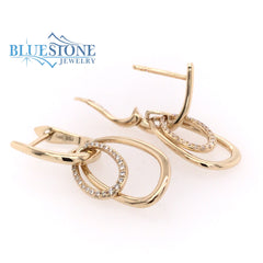 14kt Yellow Gold Diamond Earrings