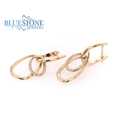 14kt Yellow Gold Diamond Earrings