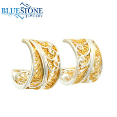 Silver & Gold Hoop Earrings