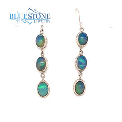 Sterling Silver Earrings with Ethiopian Opals