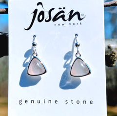 Sterling Silver Rose Quartz Earrings