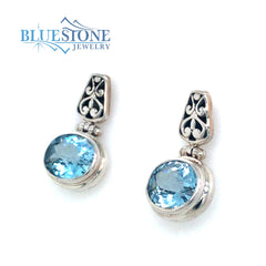 Sterling Silver Blue Topaz Earrings