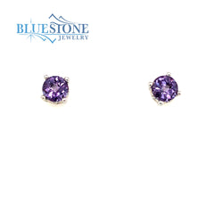 Silver Earrings with Alexandrites