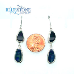 Sterling Silver Earrings with Australian Opals