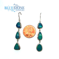 Sterling Silver Earrings with Australian Opals