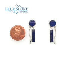 Silver Earrings with Lapis Lazuli