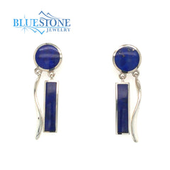 Silver Earrings with Lapis Lazuli