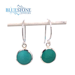 Sterling Silver French Wire Earrings with Turquoise