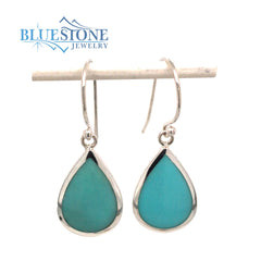 Sterling Silver French Wire Earrings w/ Turquoise