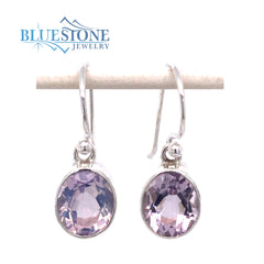 Silver Earrings with Amethysts