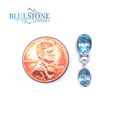 Sterling Silver Earrings with Topaz