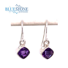 Sterling Silver Earrings with Amethysts