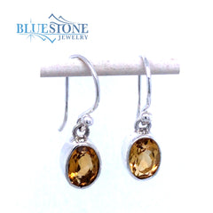 Silver Citrine Earrings