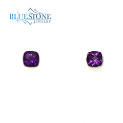 Sterling Silver Earrings with Amethysts