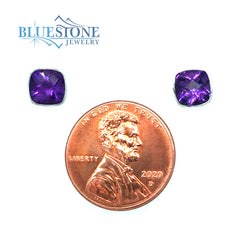 Sterling Silver Earrings with Amethysts