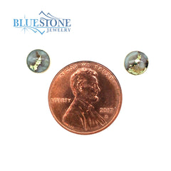 14kt YG Gold Quartz Earrings- 6mm