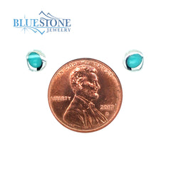 Silver Turquoise Stud Earrings