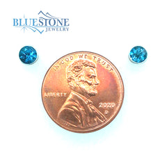 Silver Topaz Stud Earrings