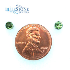 Silver Peridot Stud Earrings