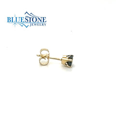 ONE SINGLE 14kt Yellow Gold Sapphire Stud Earring