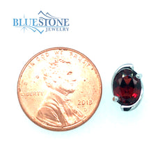Silver Garnet Earrings