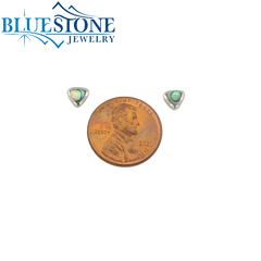 Sterling Silver Abalone Triangle Stud Earrings