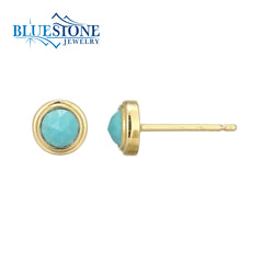 Gold Plated Earrings with Magnesite