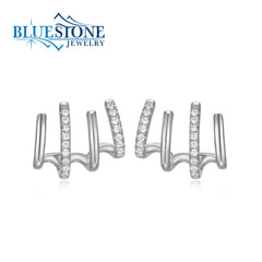 Silver Earrings with CZs