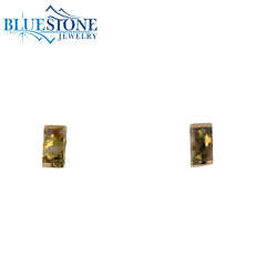 14kt Yellow Gold Earrings with Gold Quartz