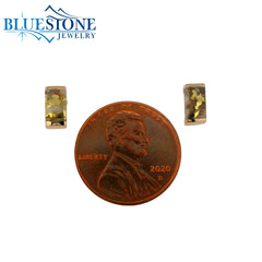 14kt Yellow Gold Earrings with Gold Quartz