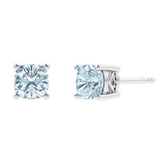 Sterling Silver Aquamarine Stud Earrings