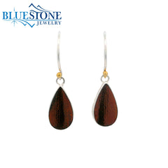 Two-Tone Earrings w/ Jewel Beetle Wings
