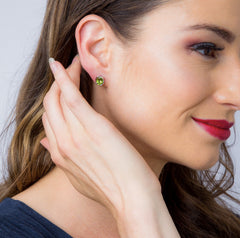 Silver Peridot Earrings