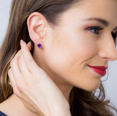 Silver Amethyst Earrings