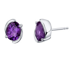 Silver Amethyst Earrings