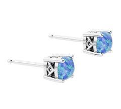 Silver Opal Earrings