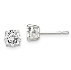 Sterling Silver Stud Earrings with CZ's