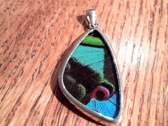 Lady's Large Premium Sterling Silver Pendant with Butterfly Wings