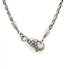 Small Sterling Silver Pendant with One 9mm x 9mm Cushion Cut Garnet on