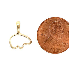 Small 14kt Yellow Gold Bear Outline Pendant