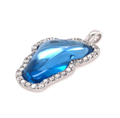 X-Large 14KWG Lake Tahoe Pendant with Hydro Topaz