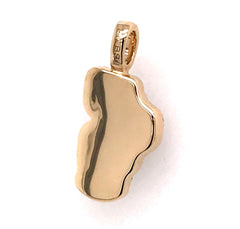 Small 14 Karat Yellow Gold Lake Tahoe Pendant with Hydro Topaz