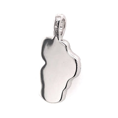 Small 14 Karat White Gold Lake Tahoe Pendant with a 0.95 Carat Hydro B