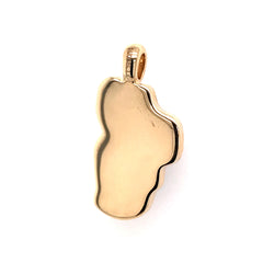 Medium 14kt Yellow Gold Lake Tahoe Pendant with Hydrogem and Diamonds