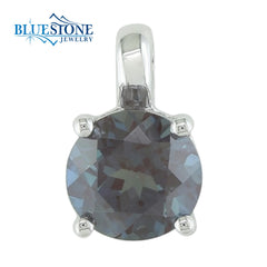 14KWG Round Solitaire Pendant w/ Alexandrite