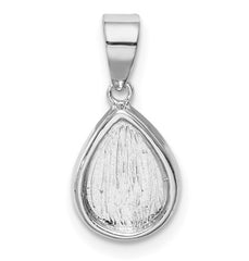 Sterling Silver Tear Drop Pendant w/ Created Opal