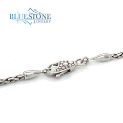 Sterling Silver Pendant with Medium Marquise Shaped Labradorite Gemsto