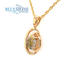 14 KYG Pendant with Gold Quartz