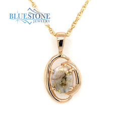 14 KYG Pendant with Gold Quartz