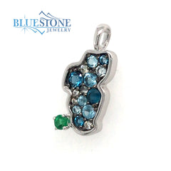 Small 14KWG Lake Tahoe Pendant w/ Assorted Topaz